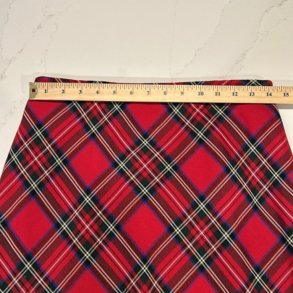 Casual Corner Annex Petite Plaid Midi Lined Skirt Size 6 - Picture 3 of 9